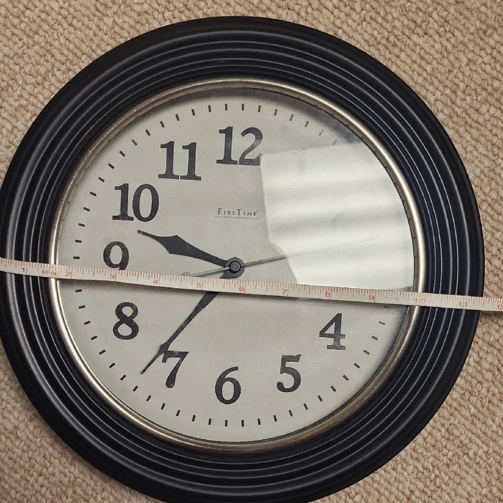 Firsttime Used Black Wall Clock 11.5